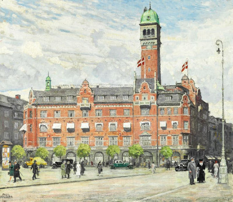 Town Hall Square in Copenhagen by Paul Fischer