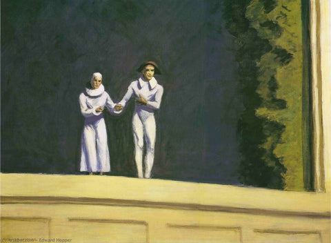 Two Comedians by Edward Hopper