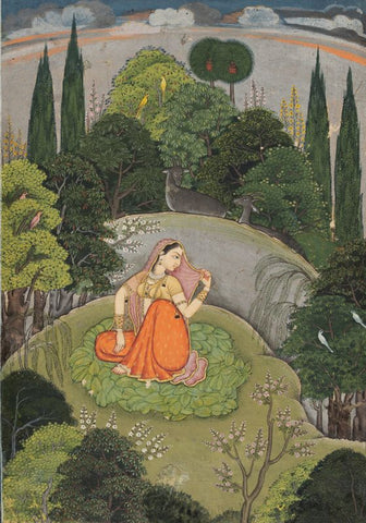Indian Miniature - Utka Nayika