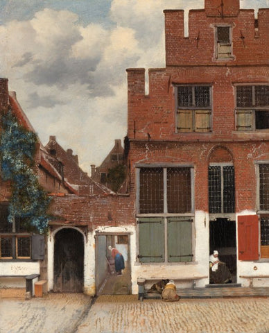 View of Houses in Delft The little Street by Johannes Vermeer