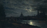 View of Dresden by Moonlight by Johan Christian Clausen Dahl