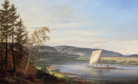 View of the Elbe from Cosel's garden near Dresden by Johan Christian Clausen Dahl