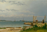 View towards Koster from the jetty at Kallehave by Christoffer Wilhelm Eckersberg