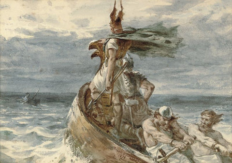 Vikings Heading for Land by Frank Dicksee