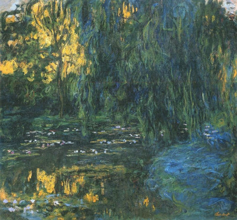Water-Lily Pond and Weeping Willow by Claude Monet