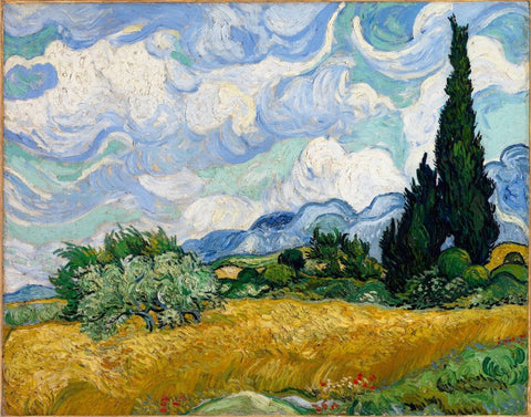 Wheat Field with Cypresses by Vincent Van Gogh