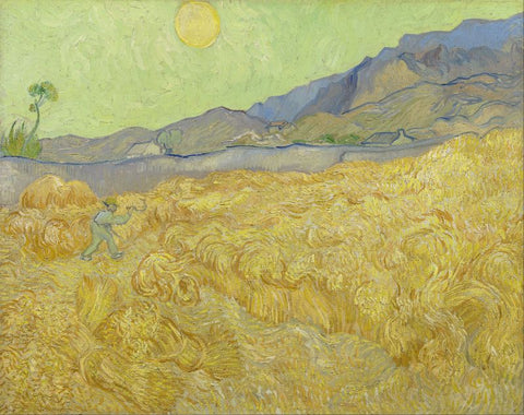Wheatfield with a reaper by Vincent Van Gogh