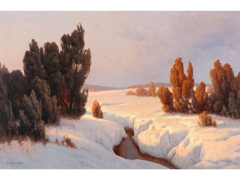Winter Landscape in the Sun by Carl Kenzler