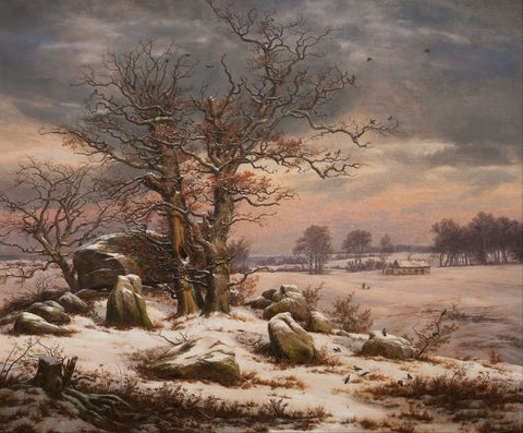 Winter Landscape near Vordingborg, Denmark by Johan Christian Clausen Dahl