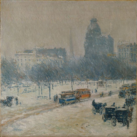 Winter in Union Square by Childe Hassam