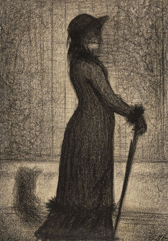 Woman Strolling by Georges Pierre Seurat