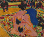 Wrestlers in a Circus by Ernst Ludwig Kirchner