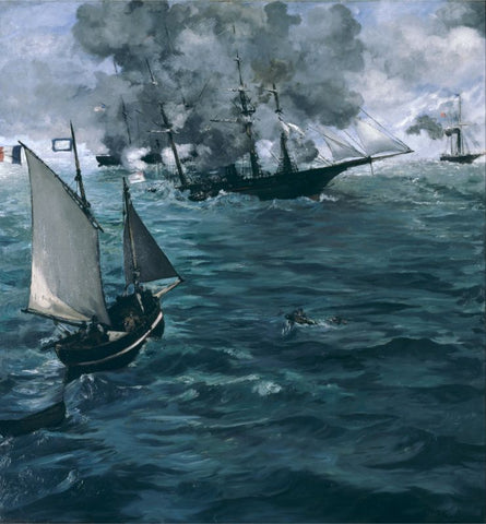 he Battle of the U.S.S. by Edouard Manet