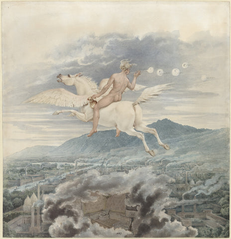Allegory of Beuth, riding Pegasus by Karl Friedrich Schinkel